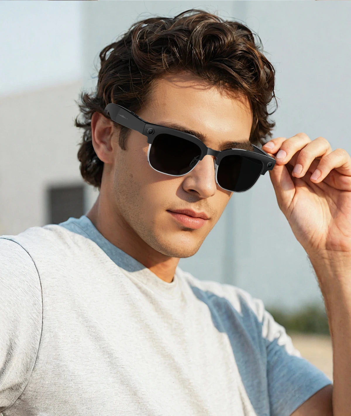 2026 AI Smart Glasses Men with 800W HD Camera Real-time Voice Translation & Call POV Video Recording Smart Eyewear Travel/Vlog