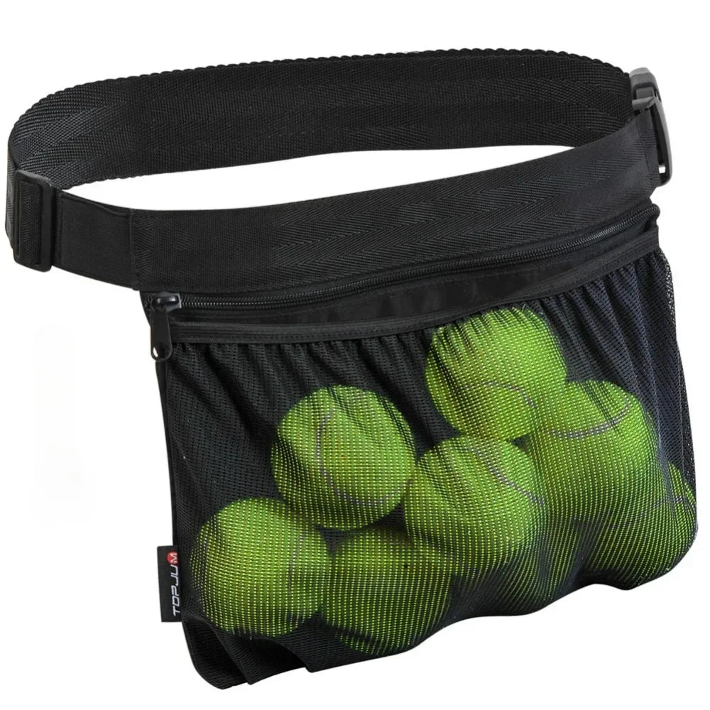 Tennis Pickleball Ball Holder Waist Pack Capacity w/ Quick-Release Belt