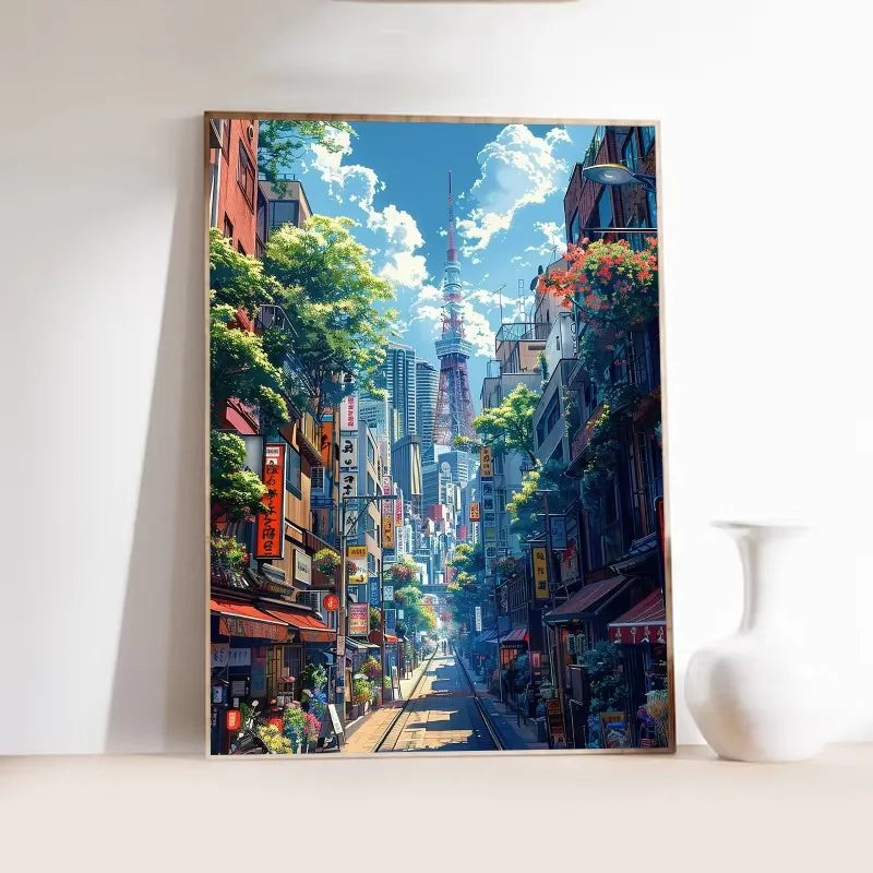 Japanese Tokyo Teahouse Wall Art Poster
