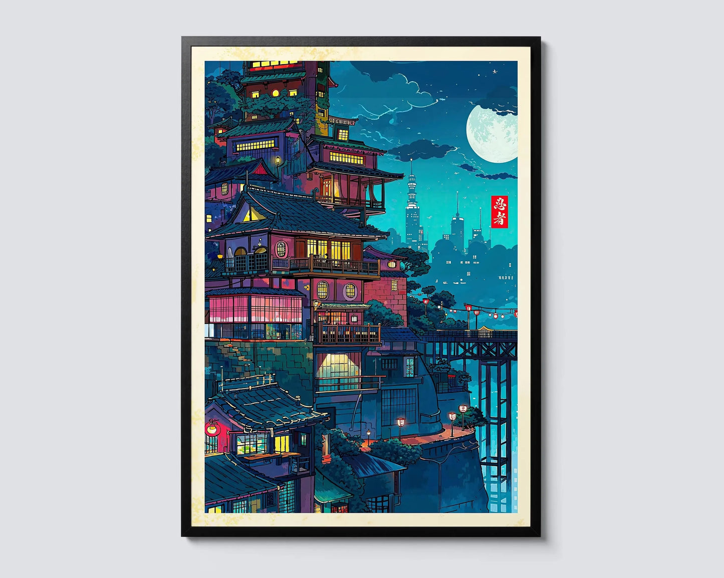 Japanese Tokyo Teahouse Wall Art Poster