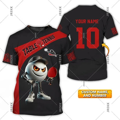 Table Tennis T Shirt For Men Clothes Quick Dry Ping Pong Short Sleeve