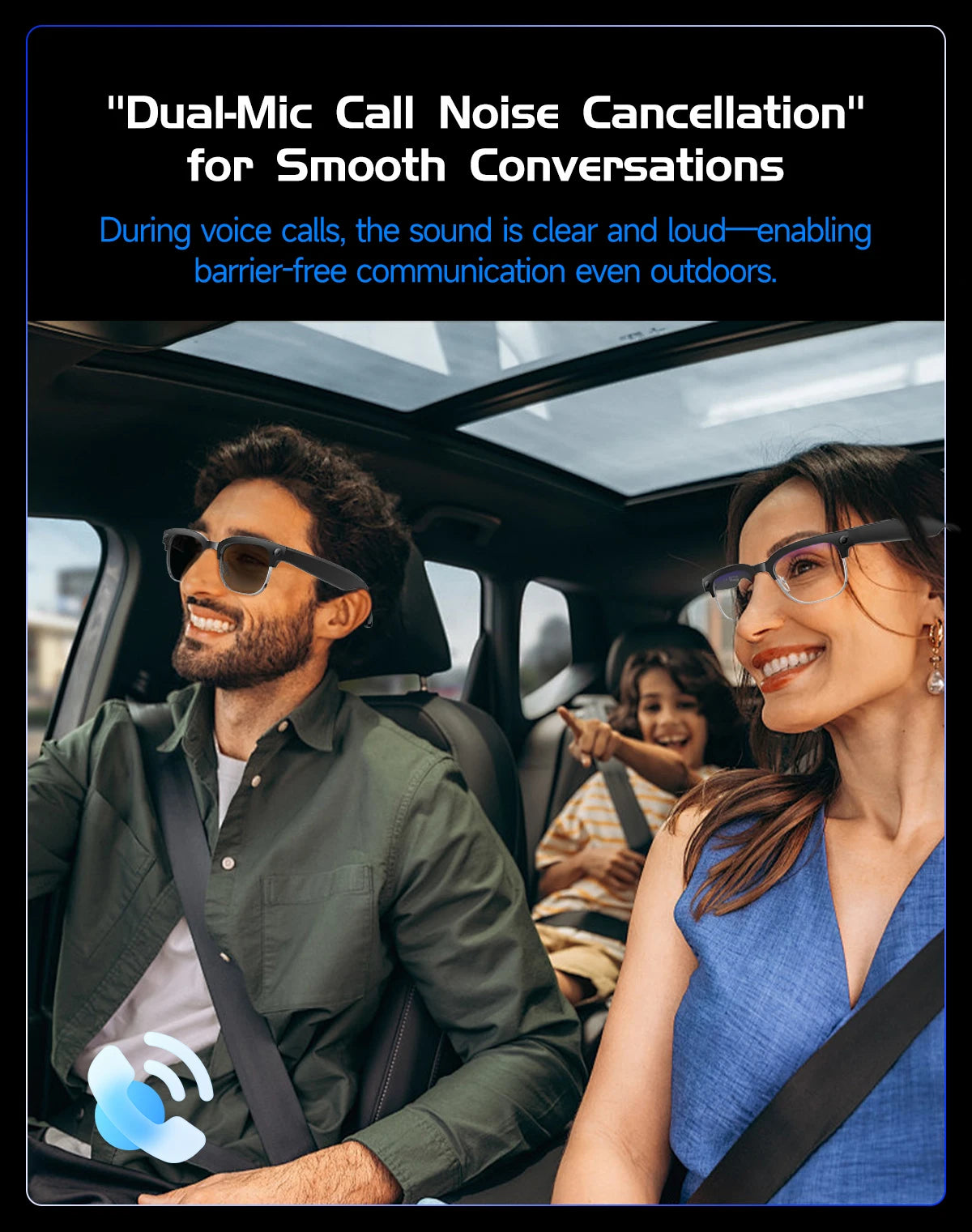 2026 AI Smart Glasses Men with 800W HD Camera Real-time Voice Translation & Call POV Video Recording Smart Eyewear Travel/Vlog