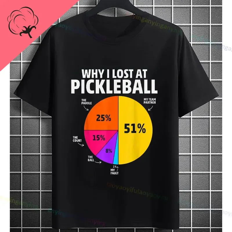 Pickleball Graphic T-Shirt – "It Was in" Funny Design Casual 100% Cotton
