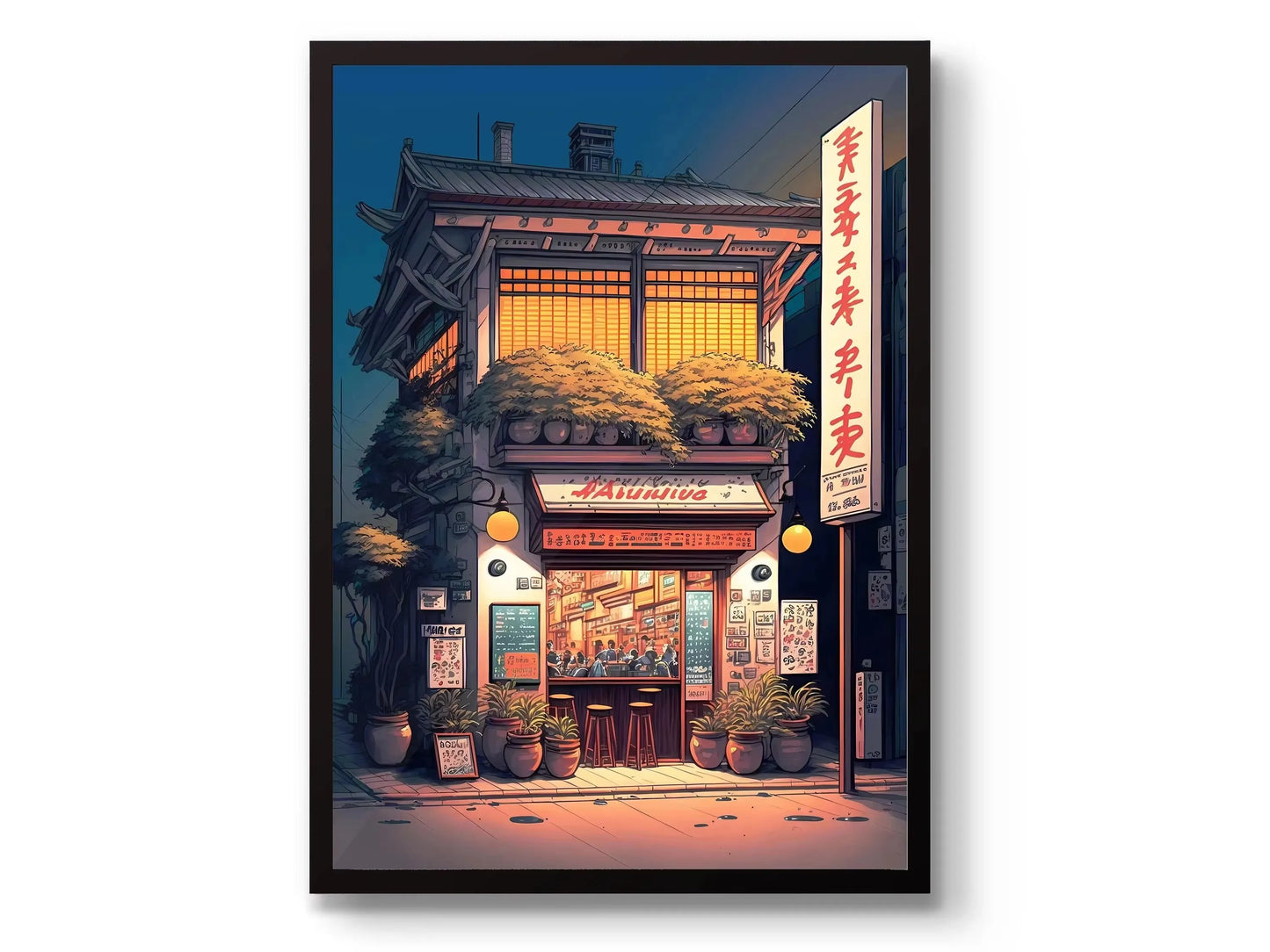 Japanese Tokyo Teahouse Wall Art Poster