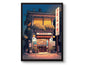 Japanese Tokyo Teahouse Wall Art Poster