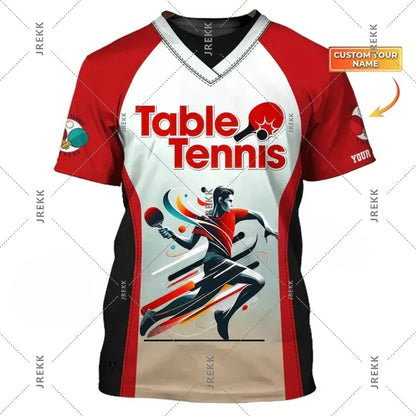 Table Tennis T Shirt For Men Clothes Quick Dry Ping Pong Short Sleeve