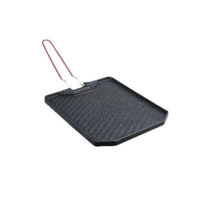 Outdoor camping barbecue pan Household non-stick frying pan Cassette oven barbecue pan Easy to clean Portable baking pan