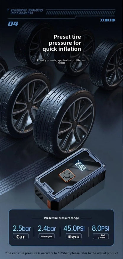 Portable Car Jump Starter with Air Compressor,3000A 99800mAh Portable Jump Box,Power Bank & Jump Cables for 9L Gas and 8L Diesel