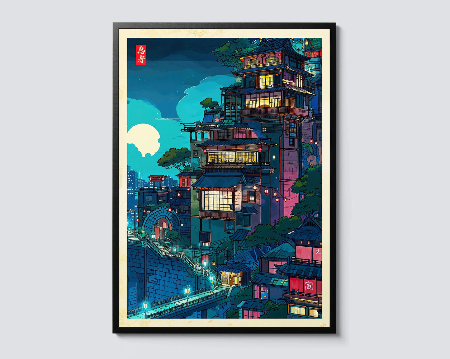 Japanese Tokyo Teahouse Wall Art Poster
