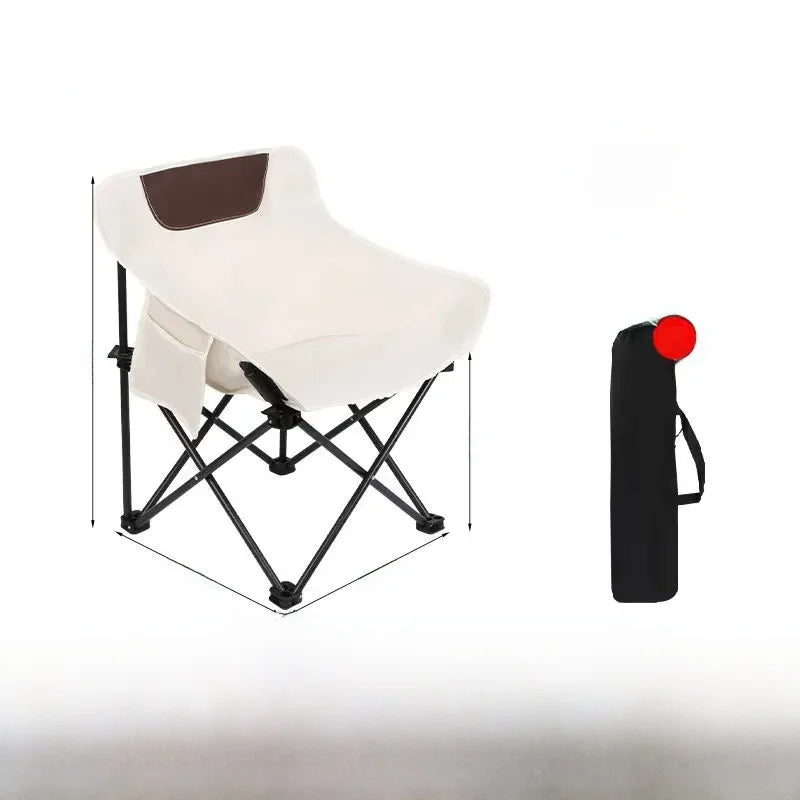 Portable Large Armchair Fiing Chair Cam Picnic Barbecue Outdoor Leisure Furniture High Barest Foldable Metal Chair