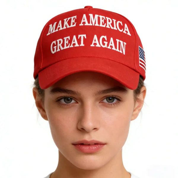 New Four-Season Baseball Cap, Stylish Red, Versatile, Fashionable European and American Style Visor Hat