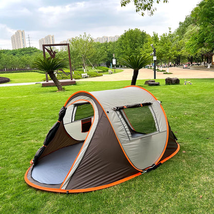 5-8 people quick opening hand throw tent waterproof camping boat tent outdoor tent fully automatic pop-up