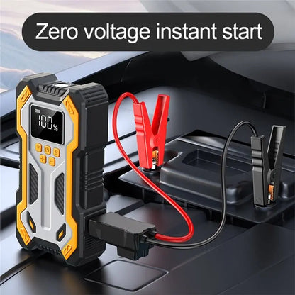 Exclusive Car Jump Starter 10000Mah With Air Compressor Portable Booster Including LCD Screen