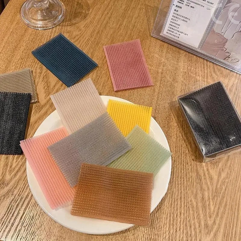 10Pcs Solid Color Bangs Magic Paste Posts Hair Sticker Clip Women Wash Face Makeup Velcro Patch Hair Accessories Styling Tools