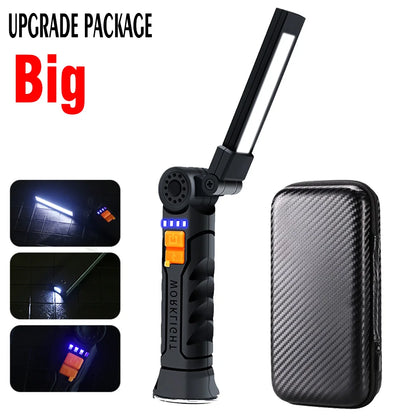 Rechargeable LED Flashlight Work Light with Magnet & Hook
