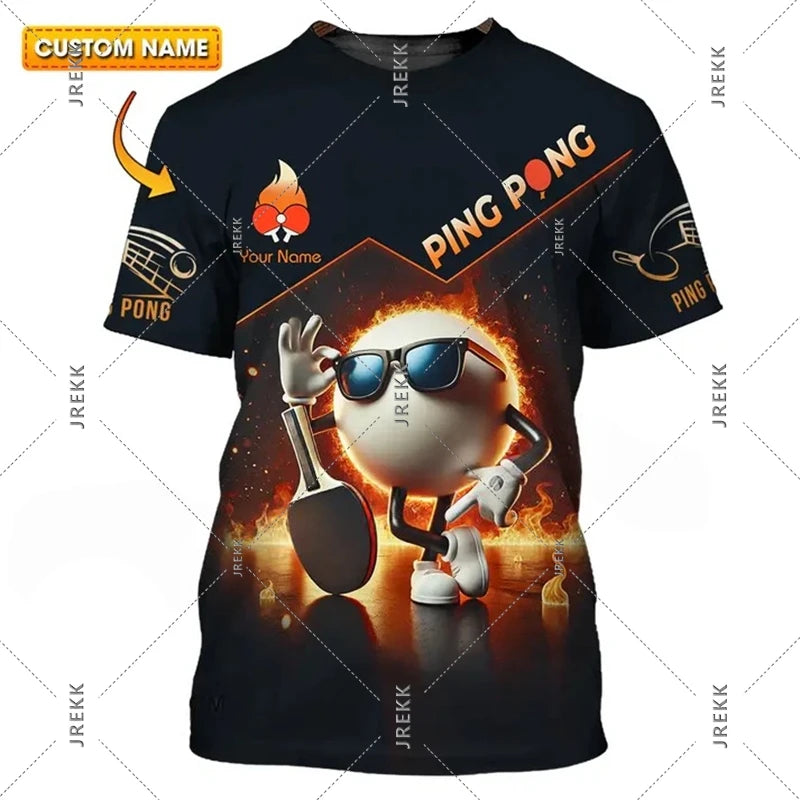 Table Tennis T Shirt For Men Clothes Quick Dry Ping Pong Short Sleeve
