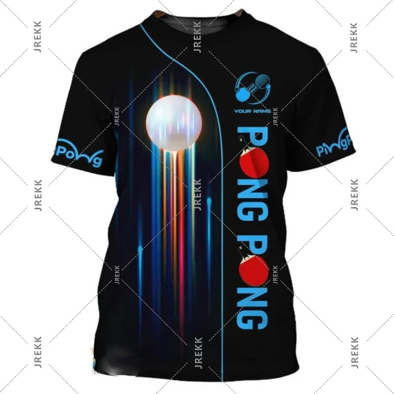 Table Tennis T Shirt For Men Clothes Quick Dry Ping Pong Short Sleeve