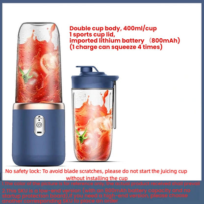 HOMEFISH 1PCS Juice Extractor Portable Rechargeable