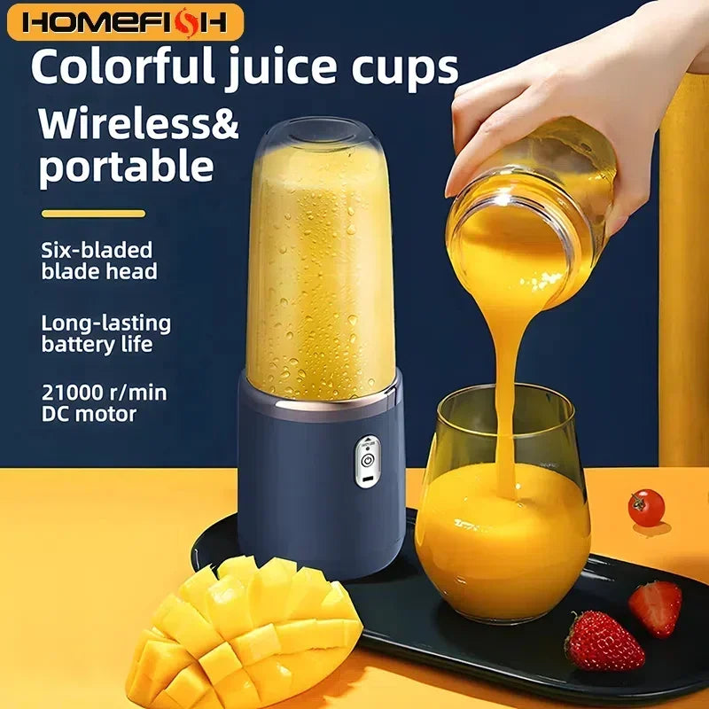 HOMEFISH 1PCS Juice Extractor Portable Rechargeable