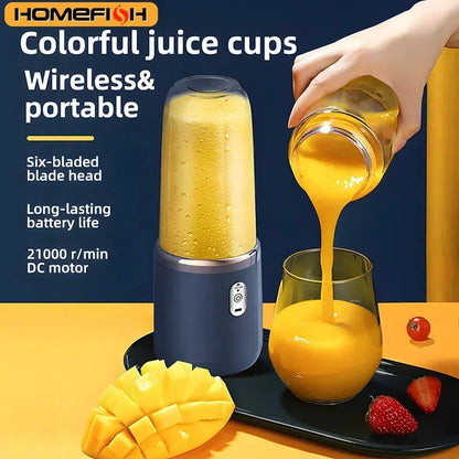 HOMEFISH 1PCS Juice Extractor Portable Rechargeable