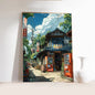 Japanese Tokyo Teahouse Wall Art Poster