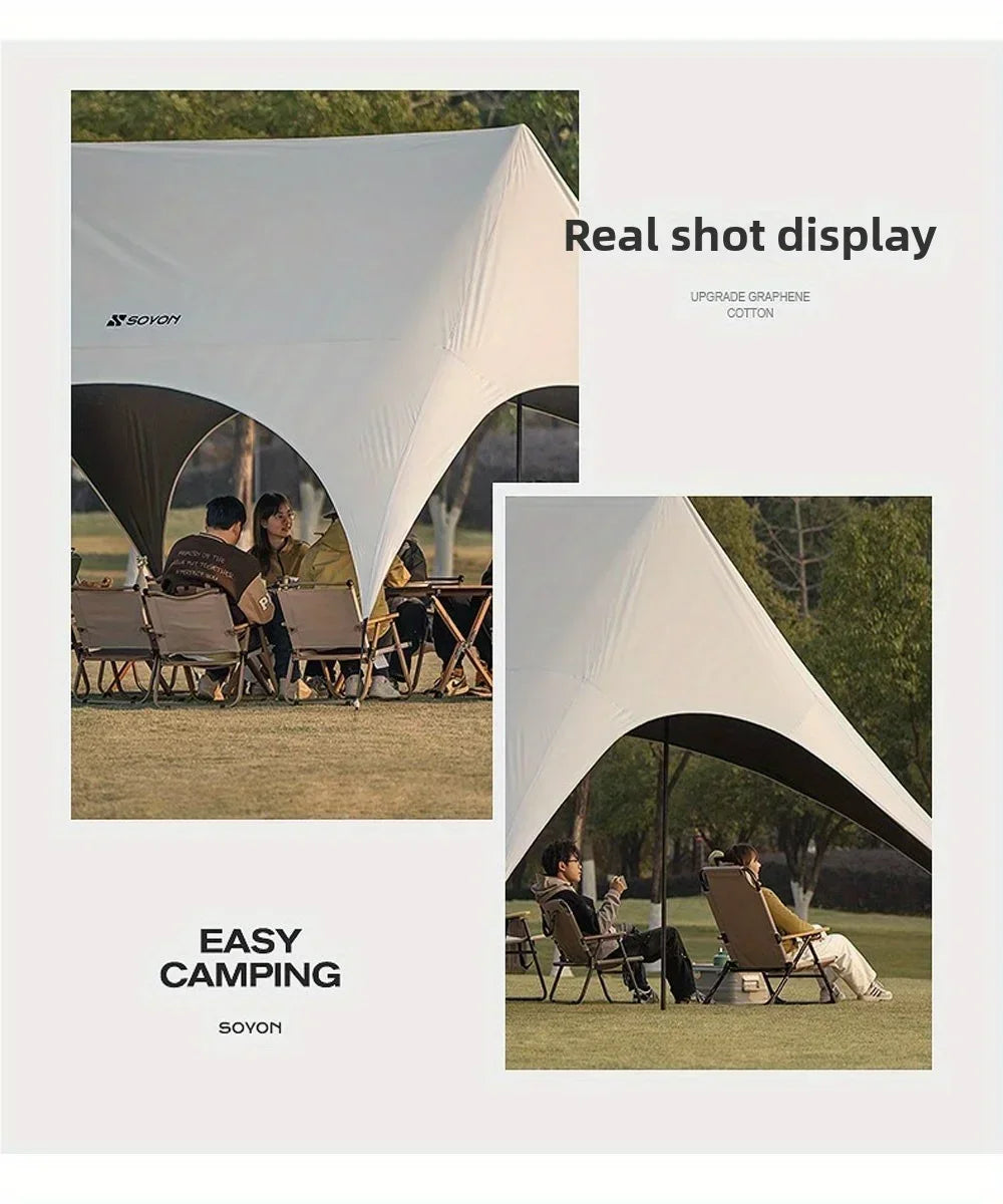 Outdoor Camping Light Shielding Hexagonal Canopy Tent, Instant Pop-up Convenient Sunshade,outdoor Multi Person Camping Equipment