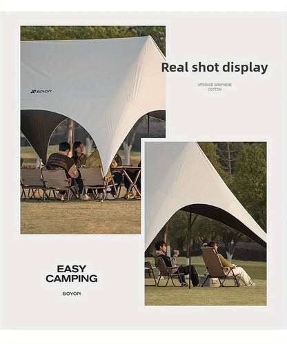 Outdoor Camping Light Shielding Hexagonal Canopy Tent, Instant Pop-up Convenient Sunshade,outdoor Multi Person Camping Equipment