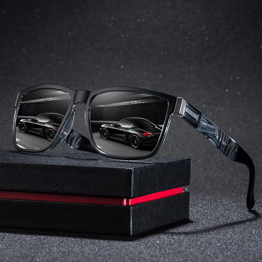 3PCS Fashion Classic Square UV400 Sunglasses Men Women Driving   Fishing Colorful Trendy Lightweight Outdoor Goggles