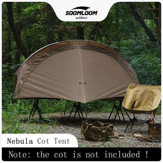Soomloom Ultra-Light Cot Tent with Independent Inner Tent, Waterproof Breathable Mosquito-Proof Outdoor Camping Bed Tent Shelter