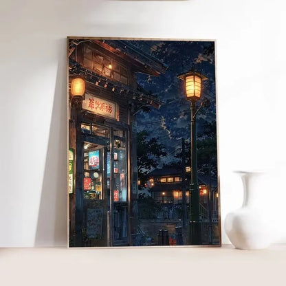 Japanese Tokyo Teahouse Wall Art Poster