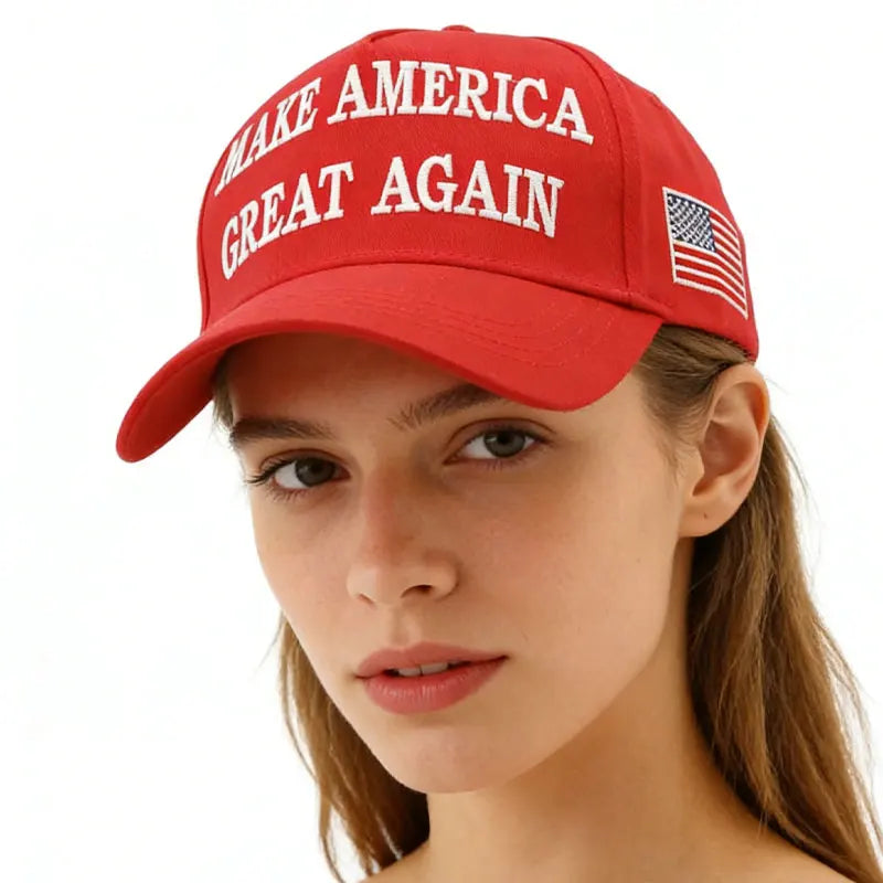 New Four-Season Baseball Cap, Stylish Red, Versatile, Fashionable European and American Style Visor Hat