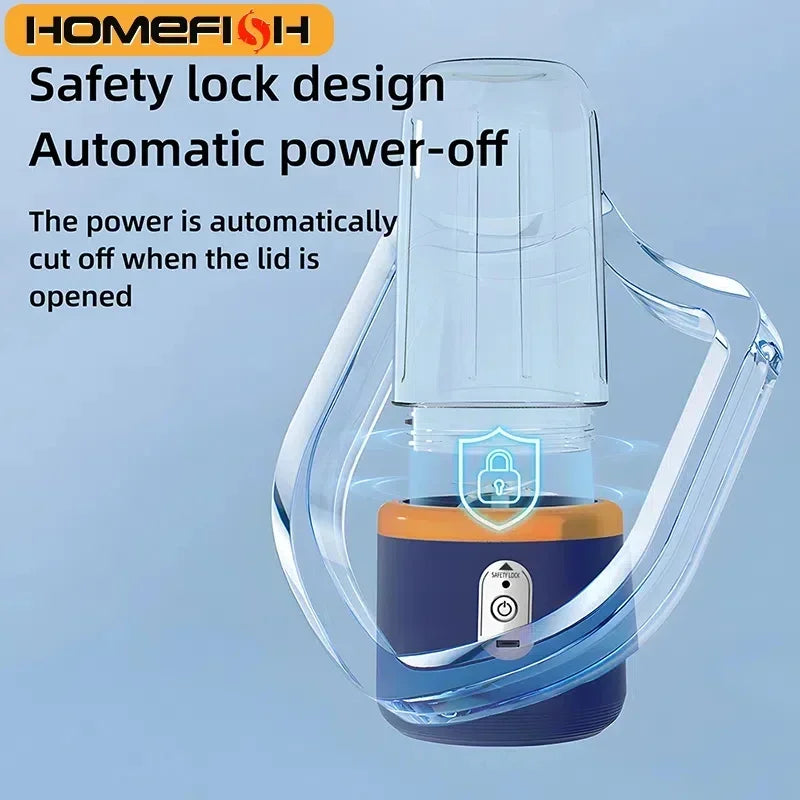 HOMEFISH 1PCS Juice Extractor Portable Rechargeable