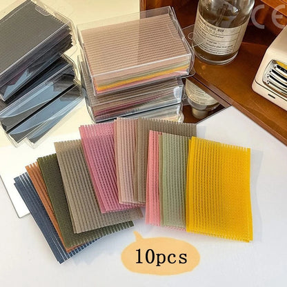 10Pcs Solid Color Bangs Magic Paste Posts Hair Sticker Clip Women Wash Face Makeup Velcro Patch Hair Accessories Styling Tools