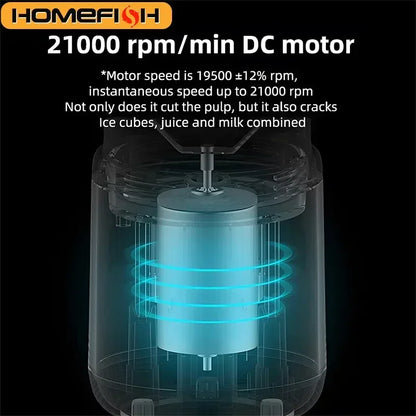 HOMEFISH 1PCS Juice Extractor Portable Rechargeable