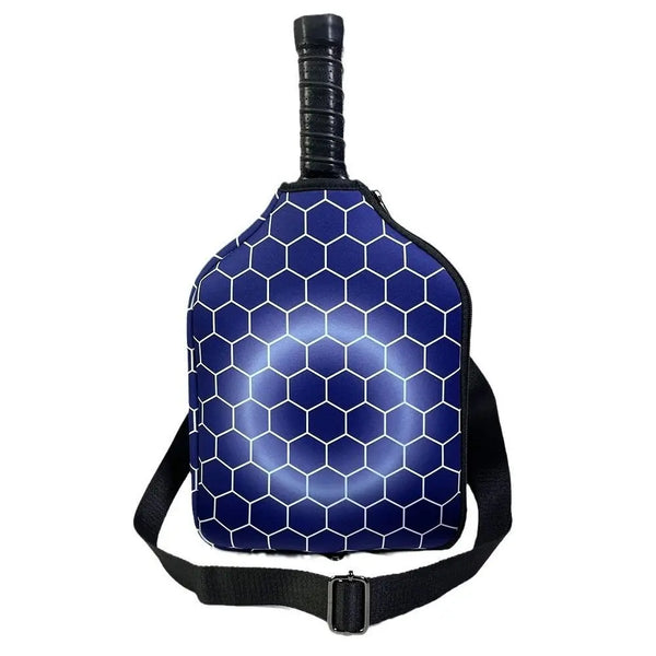 Neoprene Pickleball Racket Sleeve Single Shoulder Strap Zipper Holder
