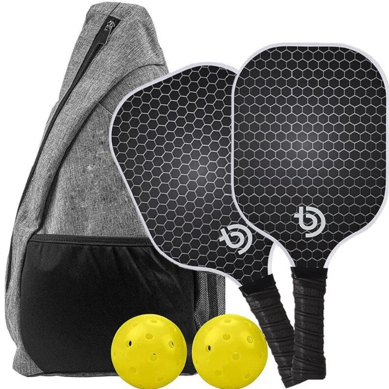 Pickleball Paddles Set of 2 Fiberglass Pickleball Set with Non-Slip
