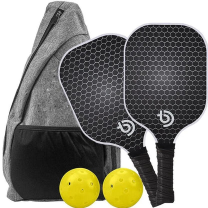 Pickleball Paddles Set of 2 Fiberglass Pickleball Set with Non-Slip