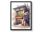 Japanese Tokyo Teahouse Wall Art Poster