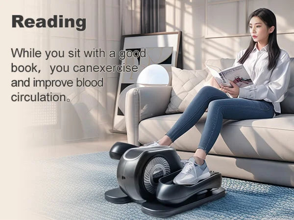 Under Desk Elliptical Machine, Ellipse Leg Exerciser W/Remote Control & 12 Adjustable Speeds, Quiet Elliptical Training