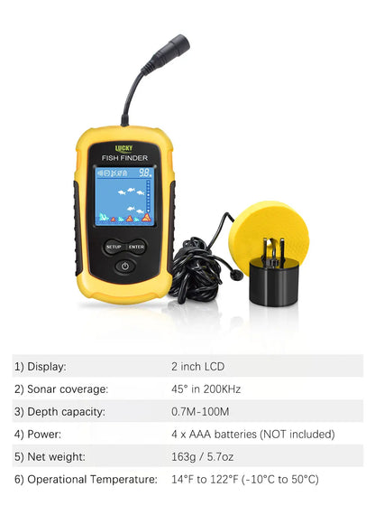 Alarm 100M Portable Sonar Fish Finders