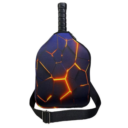 Neoprene Pickleball Racket Sleeve Single Shoulder Strap Zipper Holder