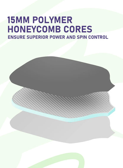 Kawasaki Pickleball Paddle Durable PP Honeycomb Core Fiberglass