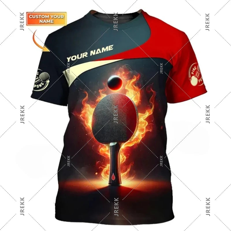 Table Tennis T Shirt For Men Clothes Quick Dry Ping Pong Short Sleeve
