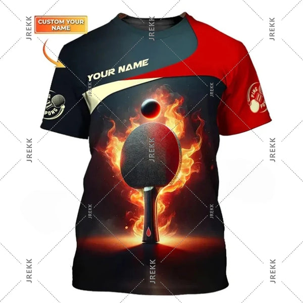 Table Tennis T Shirt For Men Clothes Quick Dry Ping Pong Short Sleeve