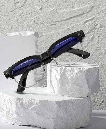 2026 AI Smart Glasses Men with 800W HD Camera Real-time Voice Translation & Call POV Video Recording Smart Eyewear Travel/Vlog