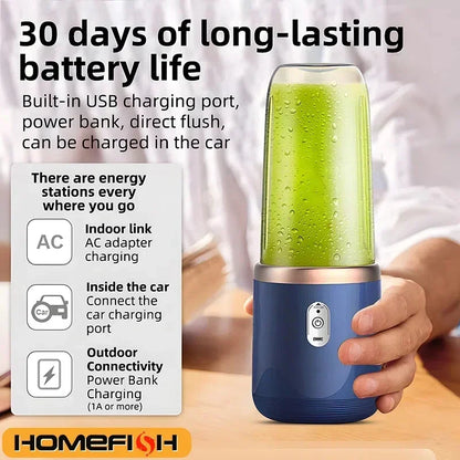 HOMEFISH 1PCS Juice Extractor Portable Rechargeable