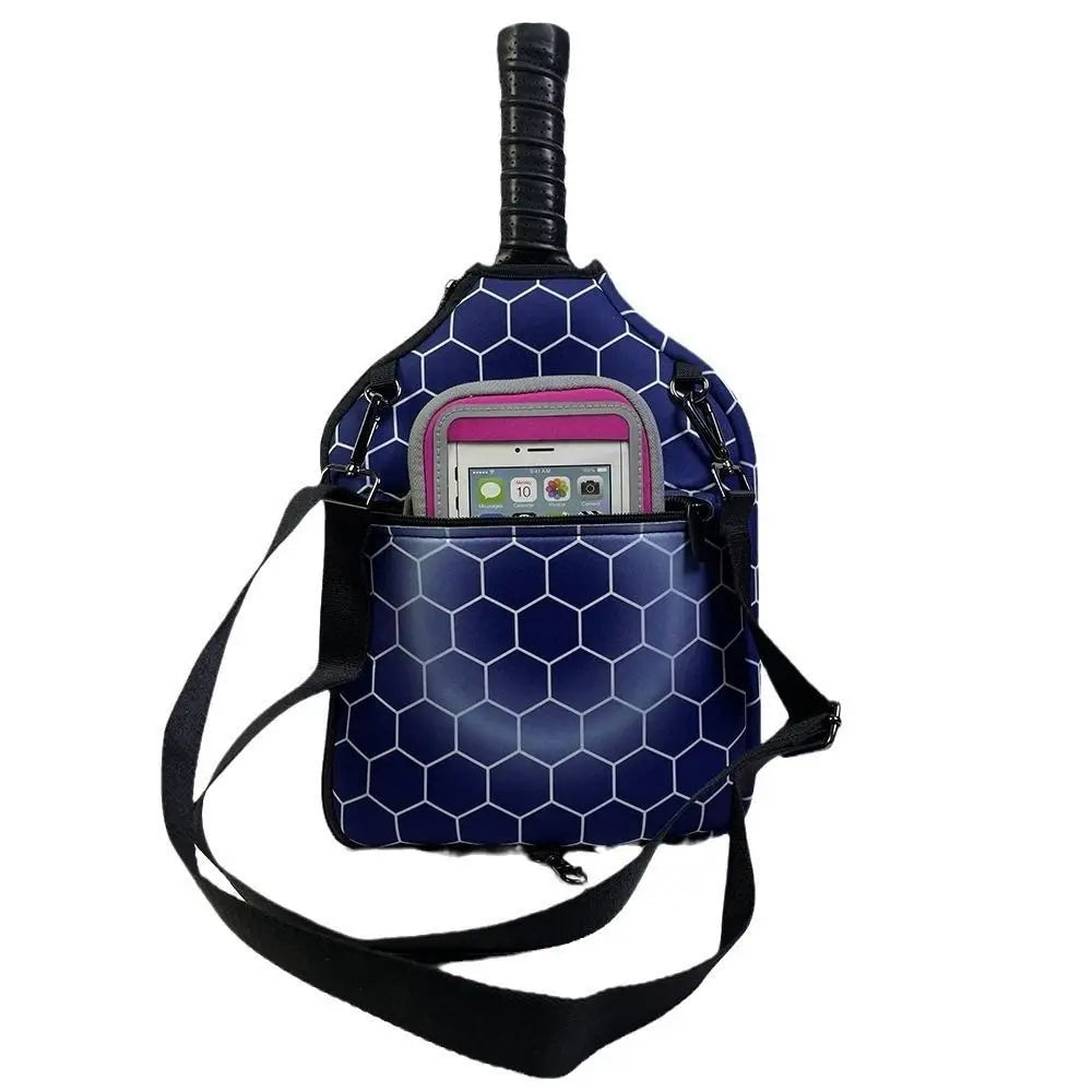 Neoprene Pickleball Racket Sleeve Single Shoulder Strap Zipper Holder
