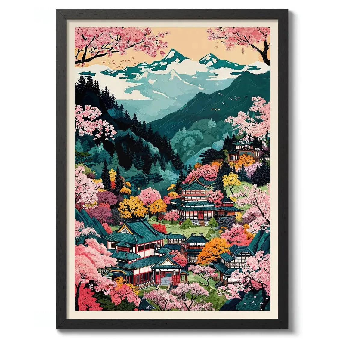 Japanese Tokyo Teahouse Wall Art Poster
