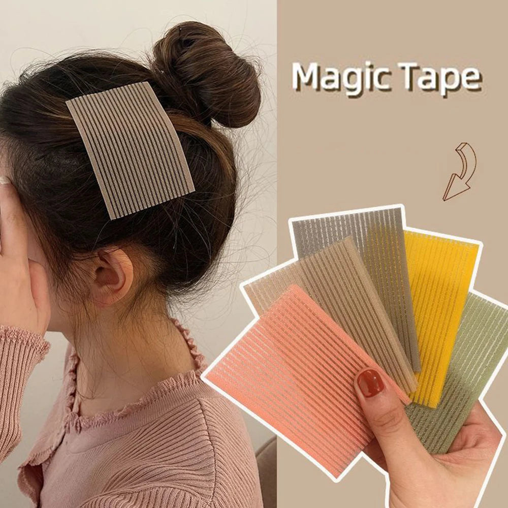 10Pcs Solid Color Bangs Magic Paste Posts Hair Sticker Clip Women Wash Face Makeup Velcro Patch Hair Accessories Styling Tools