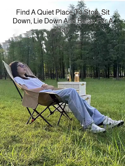 Portable Outdoor Chair with Storage Bag Outdoor Recliner Folding with Leg Support Camping Beach Chair  Lunch Break Folding Chair
